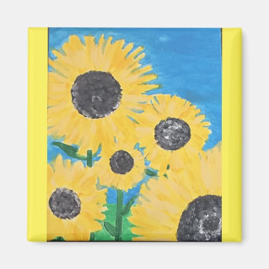 Zonnebloem Magnet (Voorkant)
