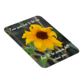 Zonnebloem Magnet met Citaat Magneet (Rechterzijde)