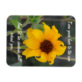 Zonnebloem Magnet met Citaat Magneet (Horizontaal)