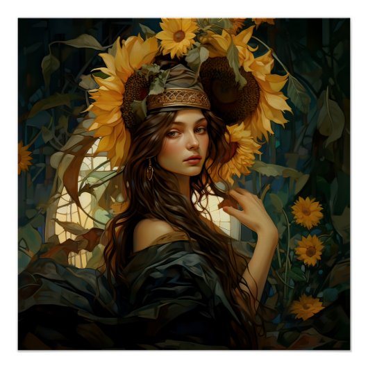 Zonnebloem Maiden Deluxe Perfect Poster (Voorkant)
