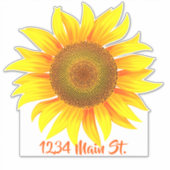 Zonnebloem mailbox sticker (Voorkant)