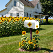 Zonnebloem mailbox sticker