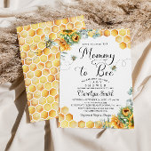 Zonnebloem Mama naar Bee Baby shower Uitnodiging