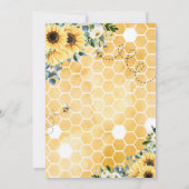 Zonnebloem Mama naar Bijen Baby shower Kaart (Achterkant)