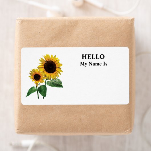 Zonnebloem mama's liefde etiket (Insitu)