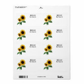 Zonnebloem mama's liefde etiket (Full Sheet)