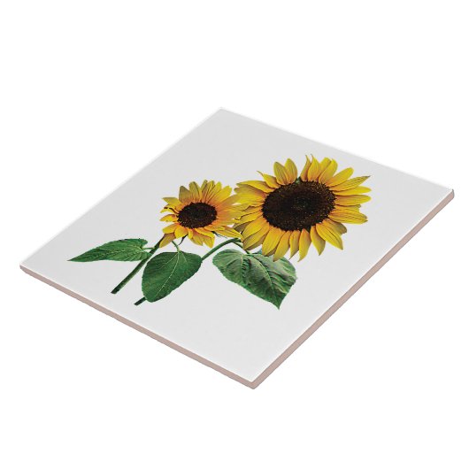 Zonnebloem mama's liefde tegeltje (Zijkant)