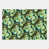 ZONNEBLOEM, MAND EN BARSTEN WIKKELPAPIER INPAKPAPIER VEL (Voorkant 3)