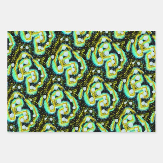 ZONNEBLOEM, MAND EN BARSTEN WIKKELPAPIER INPAKPAPIER VEL (Voorkant 3)