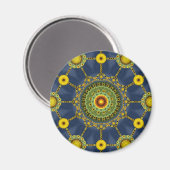 Zonnebloem Mandala Array Magnet (Voorkant / Achterkant)