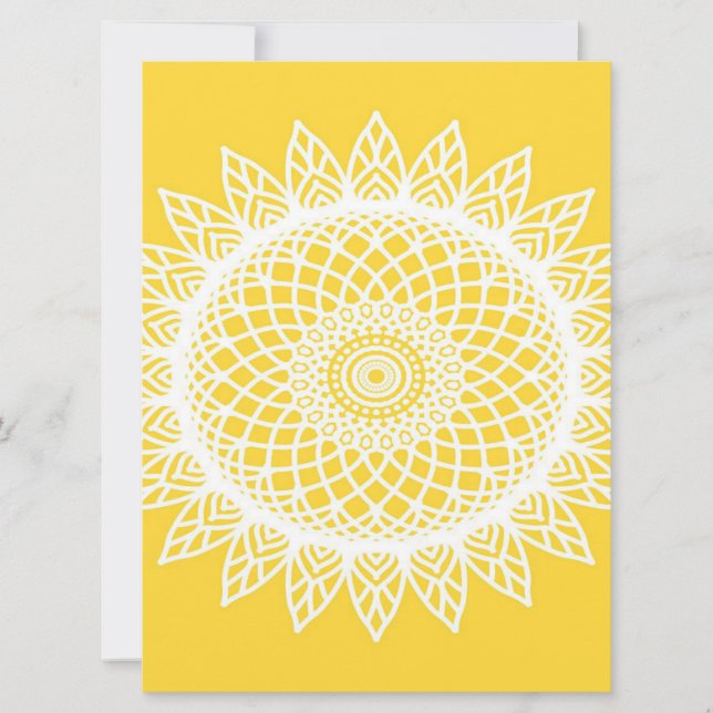 Zonnebloem Mandala - Eenduidig Cute Birthday Gift (Voorkant)