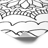 Zonnebloem Mandala Kleurend Poster (Hoek)