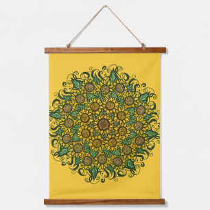 Zonnebloem Mandala Natuur Lover Zonnebloemen Flora Hangend Wandkleed