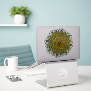 Zonnebloem Mandala Natuur Lover Zonnebloemen Flora Sticker