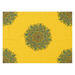 Zonnebloem Mandala Natuur Lover Zonnebloemen Flora Tafelkleed