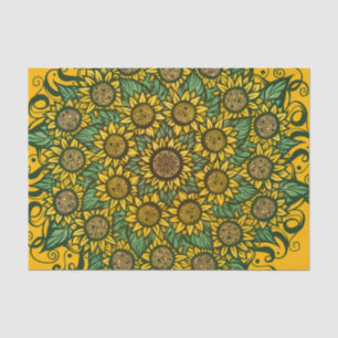 Zonnebloem Mandala Natuur Lover Zonnebloemen Flora Tissuepapier