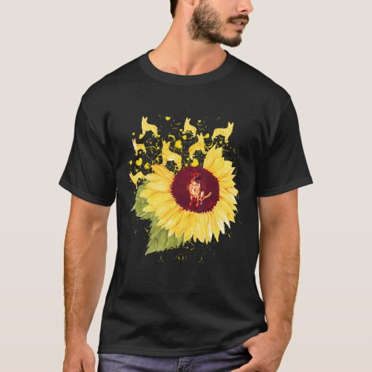 Zonnebloem Mannen T-shirt (Voorkant)