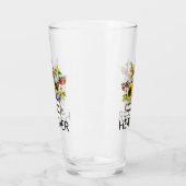 Zonnebloem Margriet Bloemen Monogram Naam Glas (Links)