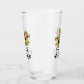 Zonnebloem Margriet Bloemen Monogram Naam Glas (Rechts)
