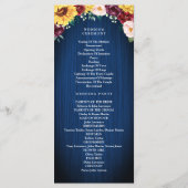 Zonnebloem Marine Blauw Jar Lights Bourgondische b Programmakaart (Achterkant)