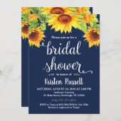 Zonnebloem Marine Huwelijksdouche Kaart (Voorkant / Achterkant)