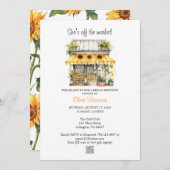 Zonnebloem Markt Bruidsfeest Uitnodiging – Ze is (Voorkant / Achterkant)