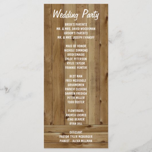 Zonnebloem Mason Jar Burlap + Kant Trouwprogramma' Programmakaart (Achterkant)