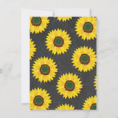 Zonnebloem Mason Jar Chalkboard Huwelijksuitnodigi Kaart (Achterkant)