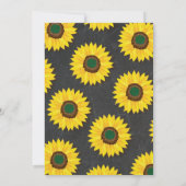 Zonnebloem Mason Jar krijtbord Baby shower Kaart (Achterkant)