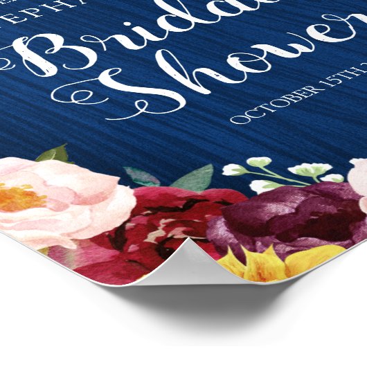 Zonnebloem Mason Jar Lights Vrijgezellenfeest Poster (Hoek)