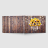 Zonnebloem Mason Jar String Lights Rustieke Bruilo Gastenboek (Volledig)