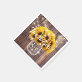 Zonnebloem Mason Jar String Lights Rustieke Bruilo Servetten (Hoek)