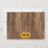 Zonnebloem Mason Jar Vrijgezellenfeest Uitnodigt Kaart (Achterkant)