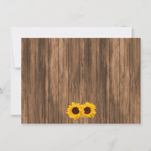 Zonnebloem Mason Jar Vrijgezellenfeest Uitnodigt Kaart (Achterkant)