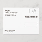 Zonnebloem Mason Jar Wood Save the Date Briefkaart (Achterkant)