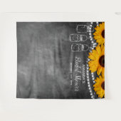 Zonnebloem Mason Pot Party Photo Booth Achtergrond Wandkleed (Voorkant (horizontaal))
