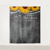 Zonnebloem Mason Pot Party Photo Booth Achtergrond Wandkleed (Voorkant)