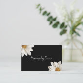 Zonnebloem Massage Afspraak Visitekaartjes (Staand voorkant)