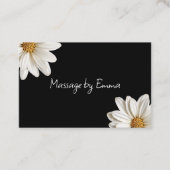 Zonnebloem Massage Afspraak Visitekaartjes (Voorkant)