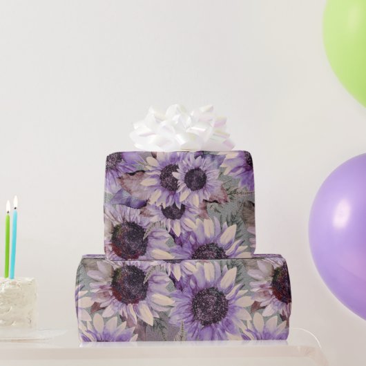 Zonnebloem Mauve  Cadeaupapier (Feestgeschenken)