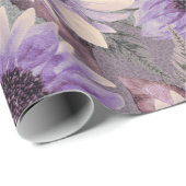 Zonnebloem Mauve  Cadeaupapier (Rol Hoek)
