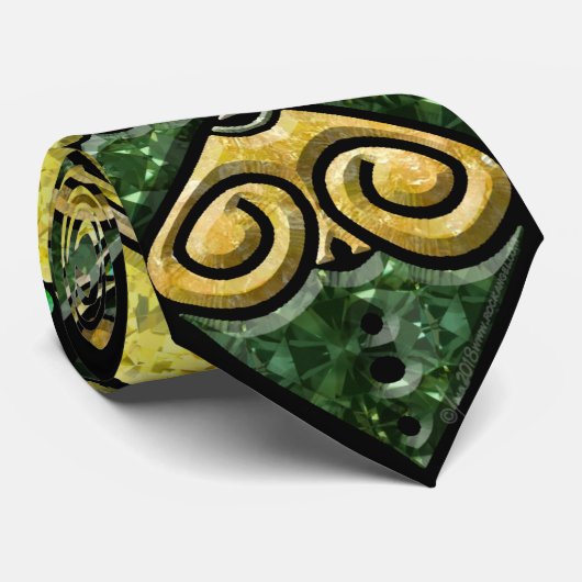 Zonnebloem Medallion Stropdas (Opgerold)