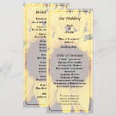 Zonnebloem Medallion Wedding Program Programmakaart (Voorkant / Achterkant)