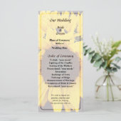 Zonnebloem Medallion Wedding Program Programmakaart (Staand voorkant)