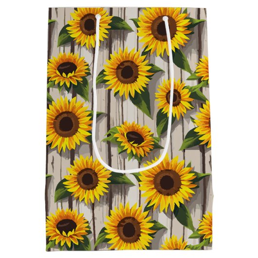 Zonnebloem Medium Cadeauzakje (Achterkant)