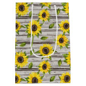 Zonnebloem Medium Cadeauzakje (Achterkant)