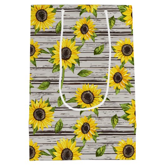 Zonnebloem Medium Cadeauzakje (Achterkant)