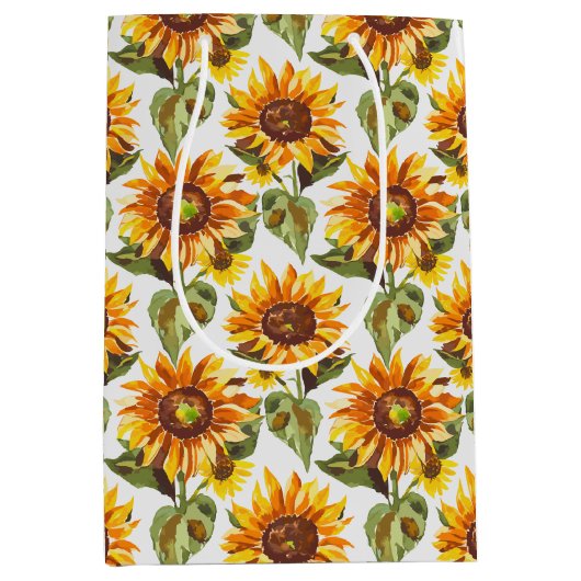 Zonnebloem Medium Cadeauzakje (Voorkant)