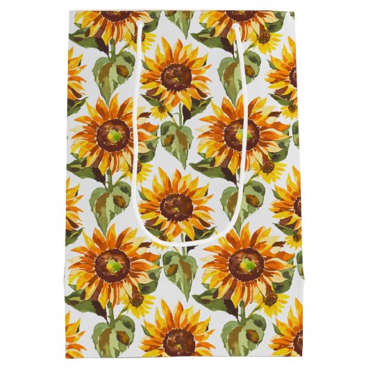 Zonnebloem Medium Cadeauzakje (Achterkant)