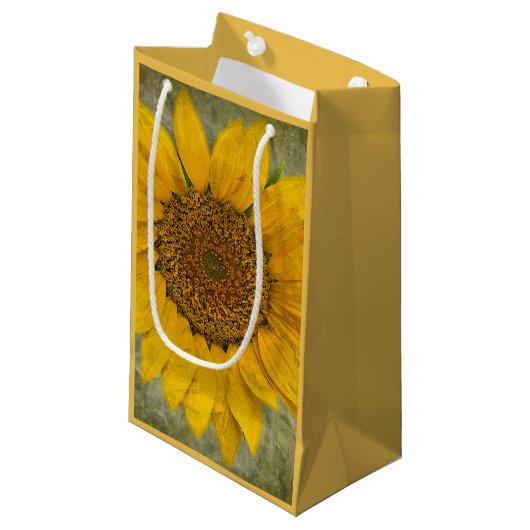 Zonnebloem Medium Gift Bag Klein Cadeauzakje (Voorkant Gekanteld)